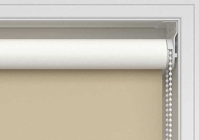 Rimini (Blackout), Mocha & Optima Linen - Double Roller Blind - Image 10
